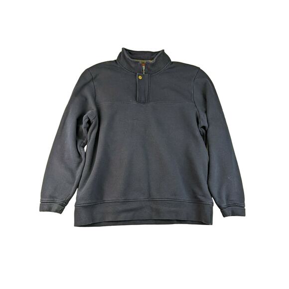 Orvis Sweatshirt Size L 1/4 Zip Pullover Long Sleeve Blue Cotton Blend - Picture 1 of 7
